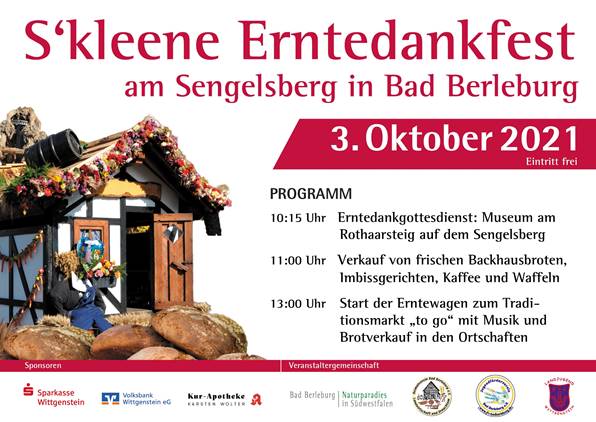 Erntedankfest am Sengelsberg in Bad Berleburg am 3. Oktober 2021