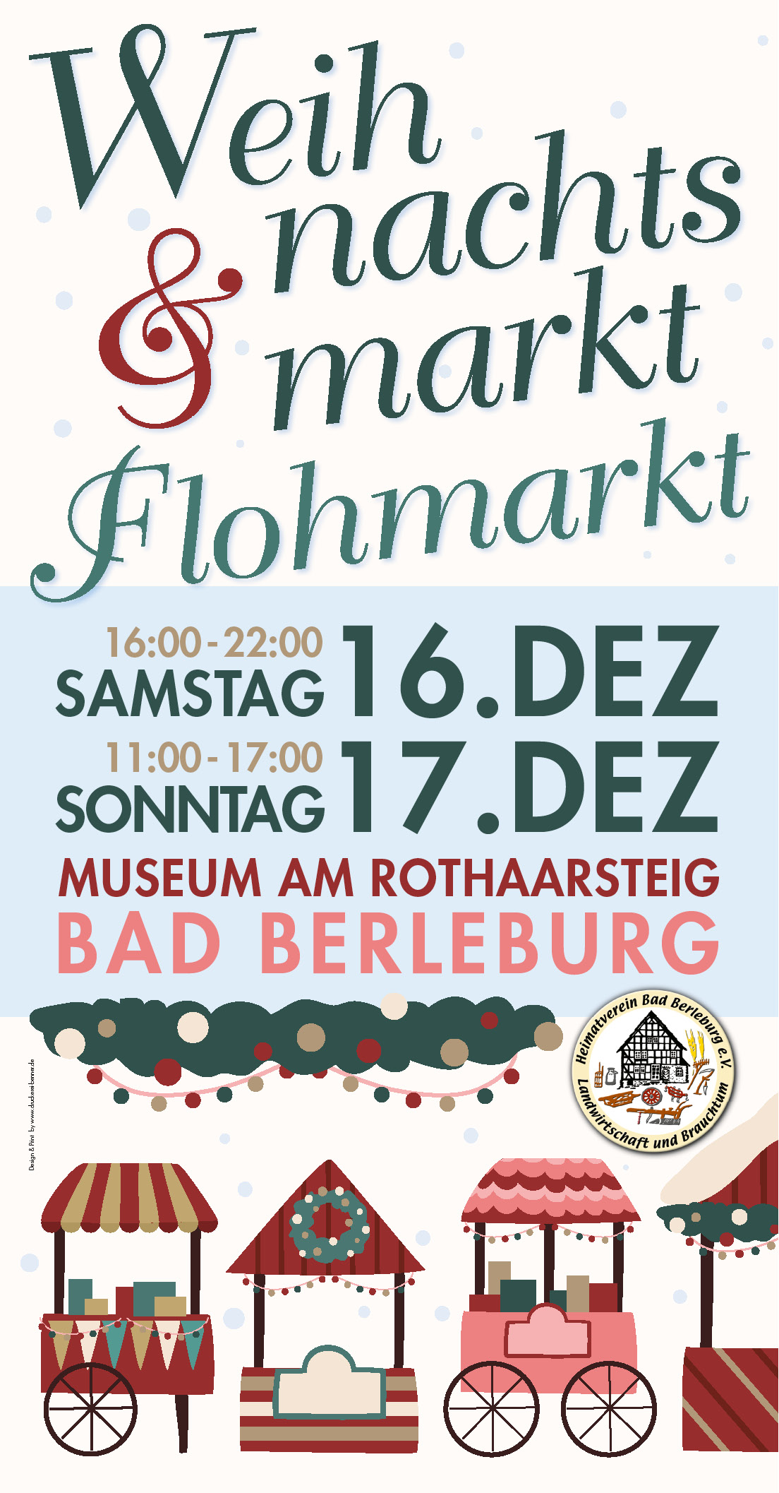 Weihnachtsmarkt und Flohmarkt am Sengelsberg 2023 (Plakat)